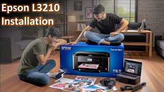 Epson L3210 installation  New Printer Setup Full Video unboxing review epson [upl. by Ecraep695]