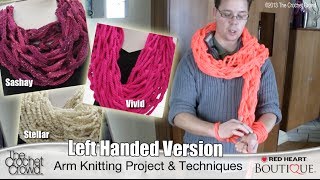 Left Handed Arm Knitting [upl. by Kinnie409]