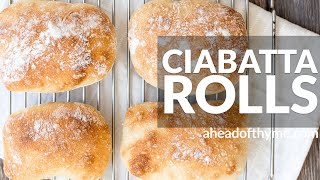 Easy Small Batch Ciabatta Rolls [upl. by Dirtsa]