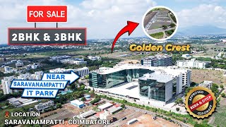 Golden crest  land for sale in saravanampatti Coimbatore  near saravanampatti IT park [upl. by Elleinnod]