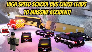 Greenville Wisc Roblox l Police CHASE CRAZY School Bus Driver Field Trip Roleplay [upl. by Fablan]