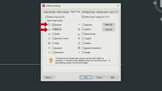 AutoCAD EndPoint and MidPoint Snap [upl. by Diva]