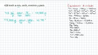 CONVERSIÓN DE UNIDADES  Unidades de velocidad [upl. by Ynatil]