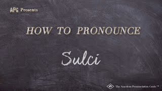 How to Pronounce Sulci Real Life Examples [upl. by Enneles]