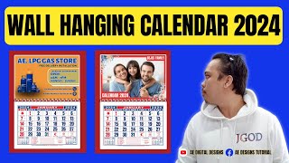 WALL HANGING CALENDAR 2024 I CANVA TEMPLATE I PRICING AND MATERIALS [upl. by Alecia]