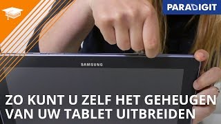 Geheugen van uw tablet uitbreiden  How to  Paradigit [upl. by Lashond]