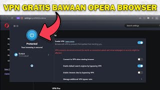 Cara Aktifkan VPN Gratis Dari Opera Web Browser  Opera Mini [upl. by Onitram]