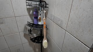 EUHOME Corner Shower Caddy Tension Pole 4 Tier [upl. by Ahsiekahs828]