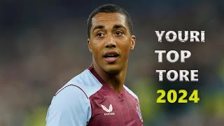 Youri Tielemans Top Tore 2024 fußballhighlights soccer football [upl. by Eytteb]