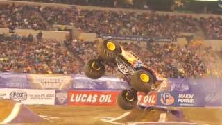 Monster Jam  Indianapolis 2015 Highlights [upl. by Anigar]