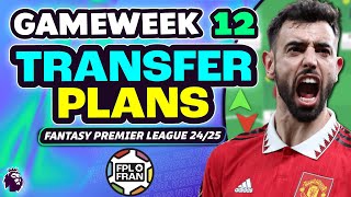 FPL GW12 MY TRANSFER PLANS  Fantasy Premier League 202425 [upl. by Aciram447]