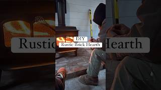 DIY Rustic Brick Hearth diy cabin farm farmhousestyle brick cozy [upl. by Robi366]