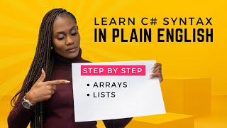 C Syntax for Complete Beginners Arrays and Lists [upl. by Amliv]