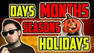 Days Months Seasons and Holidays  Learn German for Beginners  Lesson 6 [upl. by Odlaniger]