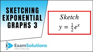 Sketching exponential graphs 3  ExamSolutions [upl. by Scriven]