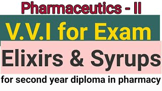 Elixirs  Pharmaceutics II Monophasic liquid dosage form 2 [upl. by Herold903]