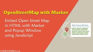 Embed OpenStreetMap with Marker in HTML using JavaScript [upl. by Spears]