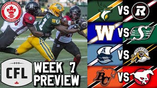 Week 7 Preview 2024 CFL Season [upl. by Nair235]