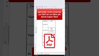 Insertar PDF en Excel super fácil aprendeexcel excel pdf [upl. by Mada]