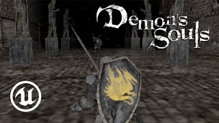 Demons Souls Demake  Gameplay 4  Penetrator Boss Fight Unreal Engine [upl. by Kirstyn862]