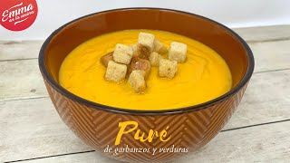 PURÉ de GARBANZOS Y VERDURAS  Un delicioso primer plato otoñal [upl. by Naujak]