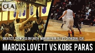 Morgan Park IL vs Cathedral Catholic CA Marcus Lovett vs Kobe Paras  CollegeLevelAthletescom [upl. by Crespo]