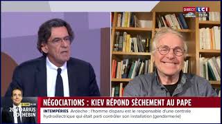 Luc Ferry A propos de la guerre en Ukraine Colère contre Darius Rochebin Journaliste LCI [upl. by Cirdor532]