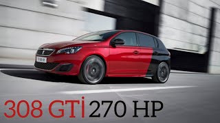 Peugeot 308 GTI 270 hp 0250 kmh [upl. by Yngad]