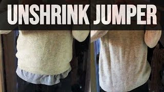 How to unshrink a wool jumper  sweater [upl. by Wartow]