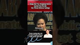 Things Pres bbm learned from miriam ❤️😍 wisdom lhumor brilliant trending viralvideo fyp [upl. by Eerized948]