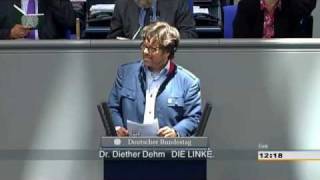 Diether Dehm DIE LINKE Keine Politik zugunsten der Ackermänner [upl. by Tynan274]