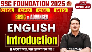 SSC Foundation 2025  SSC Foundation English Introduction Classes  SSC English Class By Vivek Sir [upl. by Enilasor737]