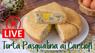 TORTA PASQUALINA AI CARCIOFI  Ricetta in diretta con Benedetta [upl. by Eenyaj]