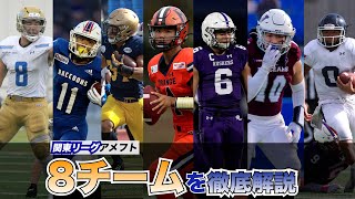 【アメフト】関東大学リーグトップ層の8チームをじっくり解説 [upl. by Niahs]