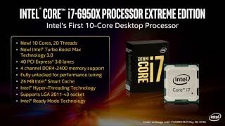 Intel BroadwellE Core i7 6950X i7 6900K i7 6850K and i7 6800K Review Test [upl. by Gertrude]