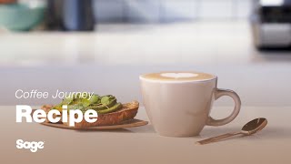 Coffee Recipes  Learn how to make a flavourful flat white at home  Sage Appliances UK [upl. by Ridinger464]