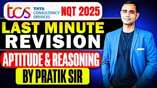 TCS Free NQT 2025 Last Minute Revision  Aptitude amp Reasoning [upl. by Yhtak]