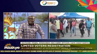 Gunshot allegedly opens over ECs district voter registration in Cape Coast North constituency [upl. by Oicneconi]