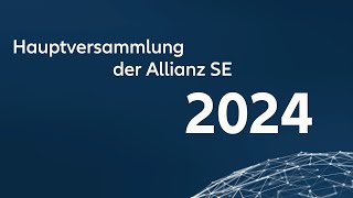 Allianz Hauptversammlung am 8 Mai 2024 [upl. by Cutcliffe]