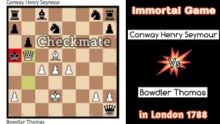 Chess Legend Bowdler Thomas vs Conway Henry Seymour In London 1788 [upl. by Florrie228]