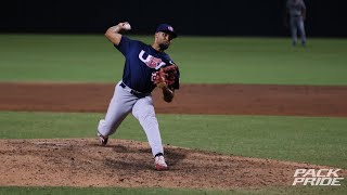 NC State RHP Derrick Smith on closing out game 1 vs Chinese Taipei for Collegiate Team USA [upl. by Naeerb]