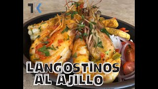 Langostinos Al Ajillo  Recetas Ecuatorianas  Trejos Kitchen [upl. by Nirual]