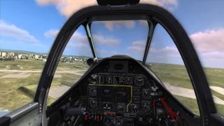 DCS World  TF51 Mustang Start takeoff crashlanding [upl. by Gorrian]