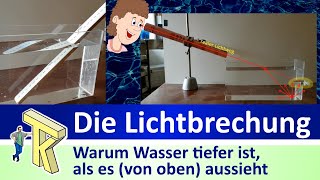 Die Lichtbrechung  warum Wasser tiefer ist als es aussieht [upl. by Aniham]