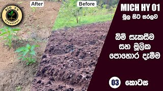 MICH HY 01 මිරිස් වගාව බිම් සැකසීම  මූලික පොහොර යෙදීම miris wagawa bimsakasima mulika pohora yedima [upl. by Germayne315]