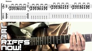 BATMAN Guitar Tutorial Tv Theme With Tab 📺 🦇 nanana [upl. by Barby861]