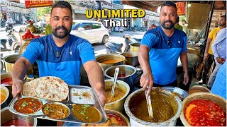 99 Rs Unlimited Punjabi Thali  Street Food India  HP Border Dhaba [upl. by Ynnal751]