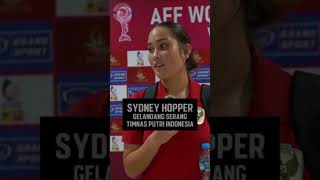 SYDNEY HOPPER SALTING DIGANGGU PAS INTERVIEW sydneyhopper timnasindonesia timnaswanitaindonesia [upl. by Deroo]