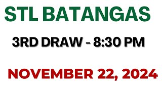 STL Batangas result today live 830 PM  November 22 2024 830 PM draw [upl. by Fishman]