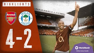 ❤️ THE LAST MATCH AT HIGHBURY  Arsenal 42 Wigan  Classics highlights  2006 [upl. by Meredeth]